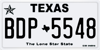 TX license plate BDP5548