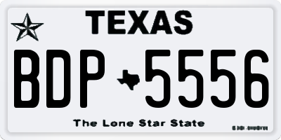 TX license plate BDP5556
