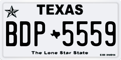 TX license plate BDP5559