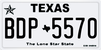 TX license plate BDP5570