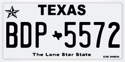 TX license plate BDP5572