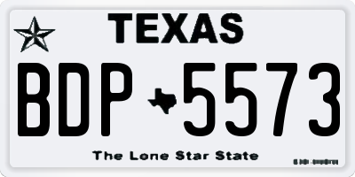 TX license plate BDP5573