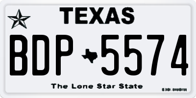 TX license plate BDP5574