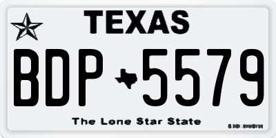 TX license plate BDP5579