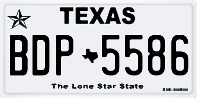 TX license plate BDP5586