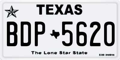 TX license plate BDP5620