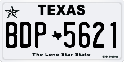 TX license plate BDP5621