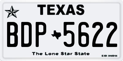 TX license plate BDP5622