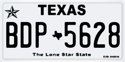 TX license plate BDP5628