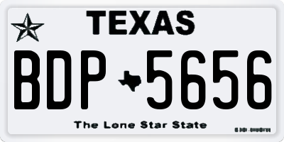 TX license plate BDP5656