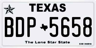TX license plate BDP5658