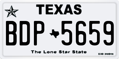 TX license plate BDP5659