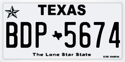 TX license plate BDP5674