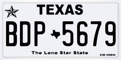 TX license plate BDP5679