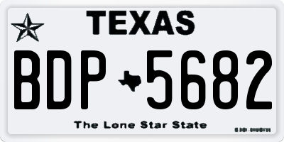 TX license plate BDP5682