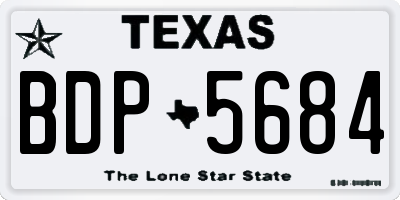 TX license plate BDP5684