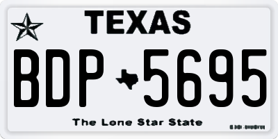 TX license plate BDP5695