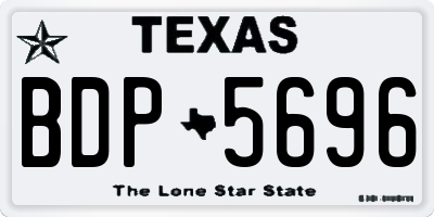 TX license plate BDP5696