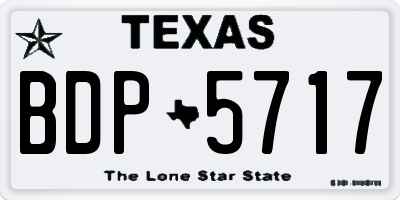 TX license plate BDP5717