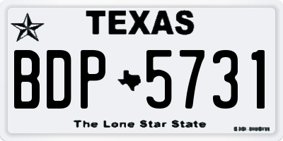 TX license plate BDP5731