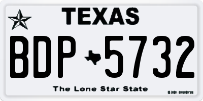 TX license plate BDP5732
