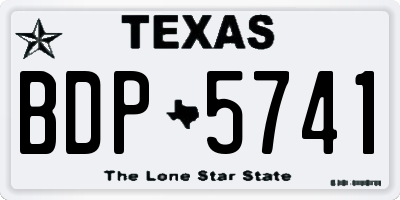 TX license plate BDP5741