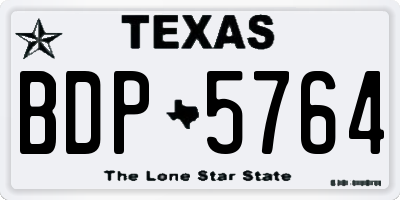 TX license plate BDP5764