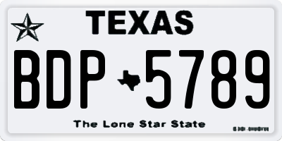 TX license plate BDP5789