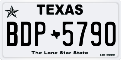 TX license plate BDP5790