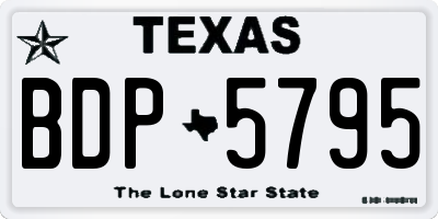 TX license plate BDP5795