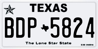 TX license plate BDP5824