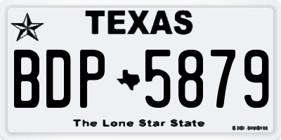 TX license plate BDP5879