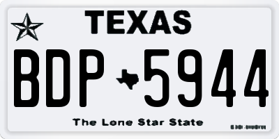 TX license plate BDP5944
