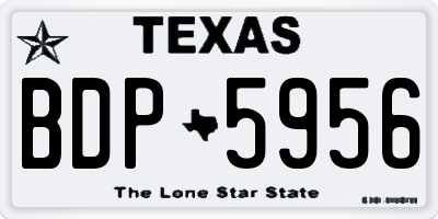 TX license plate BDP5956
