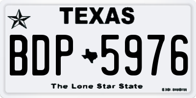 TX license plate BDP5976