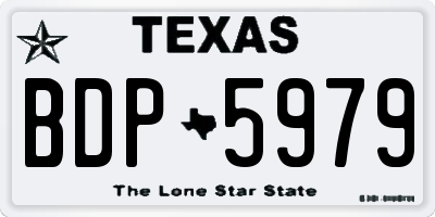 TX license plate BDP5979
