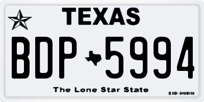TX license plate BDP5994