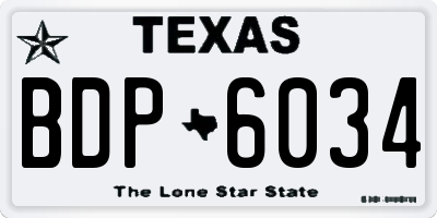 TX license plate BDP6034