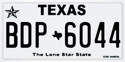 TX license plate BDP6044