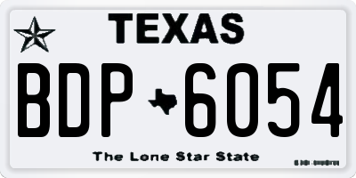 TX license plate BDP6054