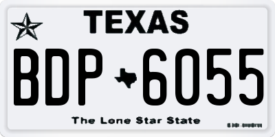 TX license plate BDP6055