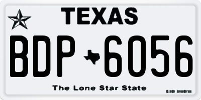 TX license plate BDP6056
