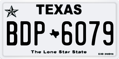 TX license plate BDP6079