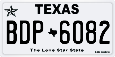 TX license plate BDP6082