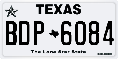 TX license plate BDP6084