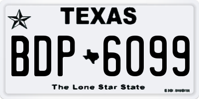 TX license plate BDP6099