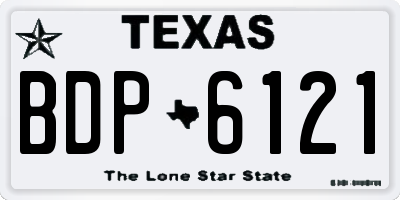 TX license plate BDP6121