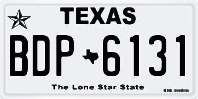 TX license plate BDP6131