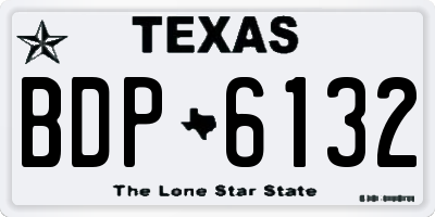 TX license plate BDP6132