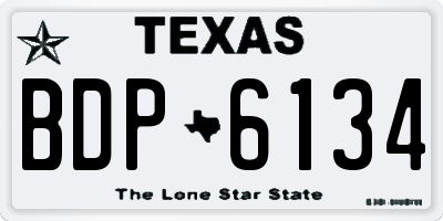 TX license plate BDP6134